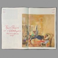 painting of a reclining woman on a magazine page