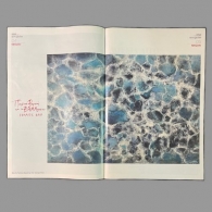 painting of a blu sea surface on a magazine