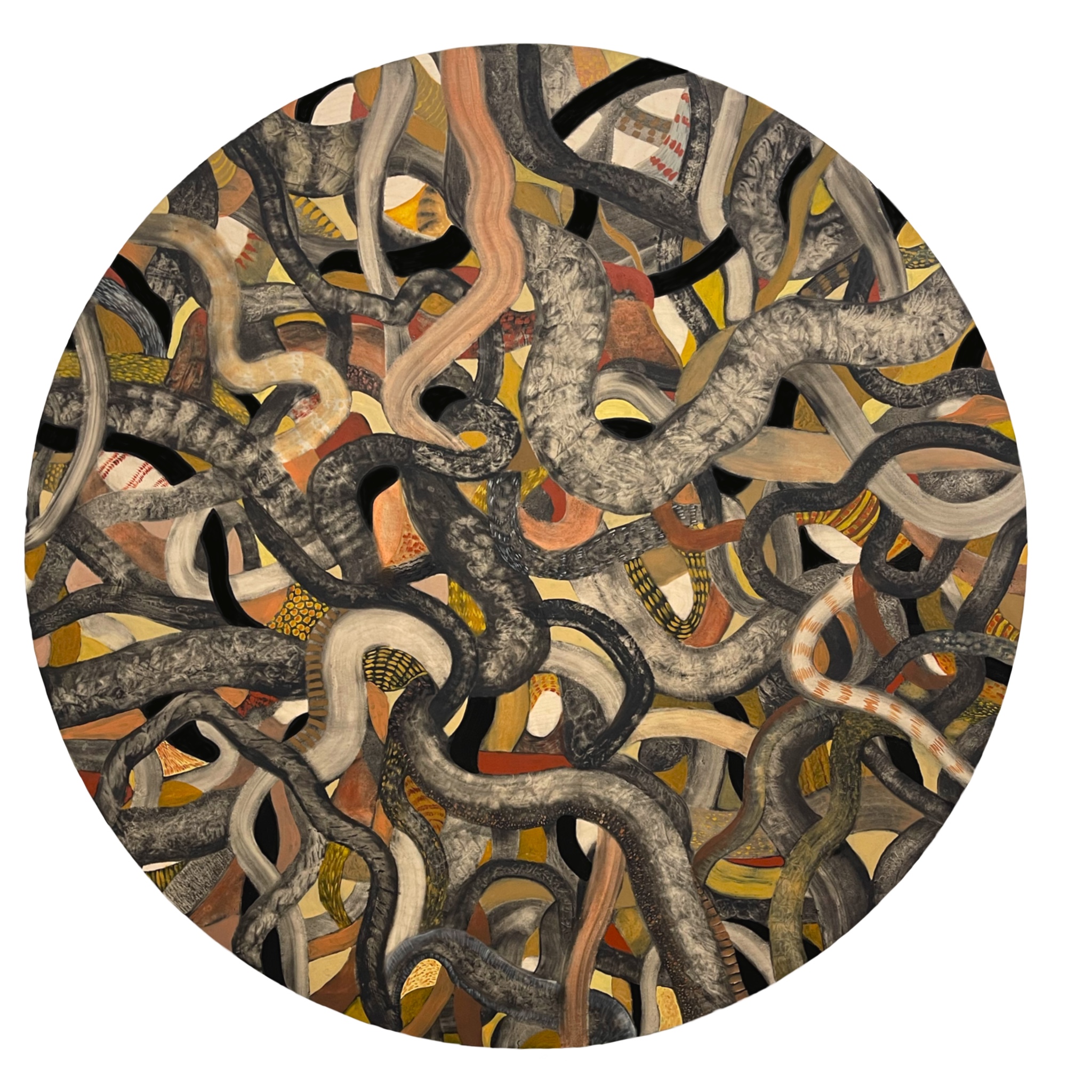 Pavlina Vagioni_Medusa I_oil on birch wood_60 x 60 in