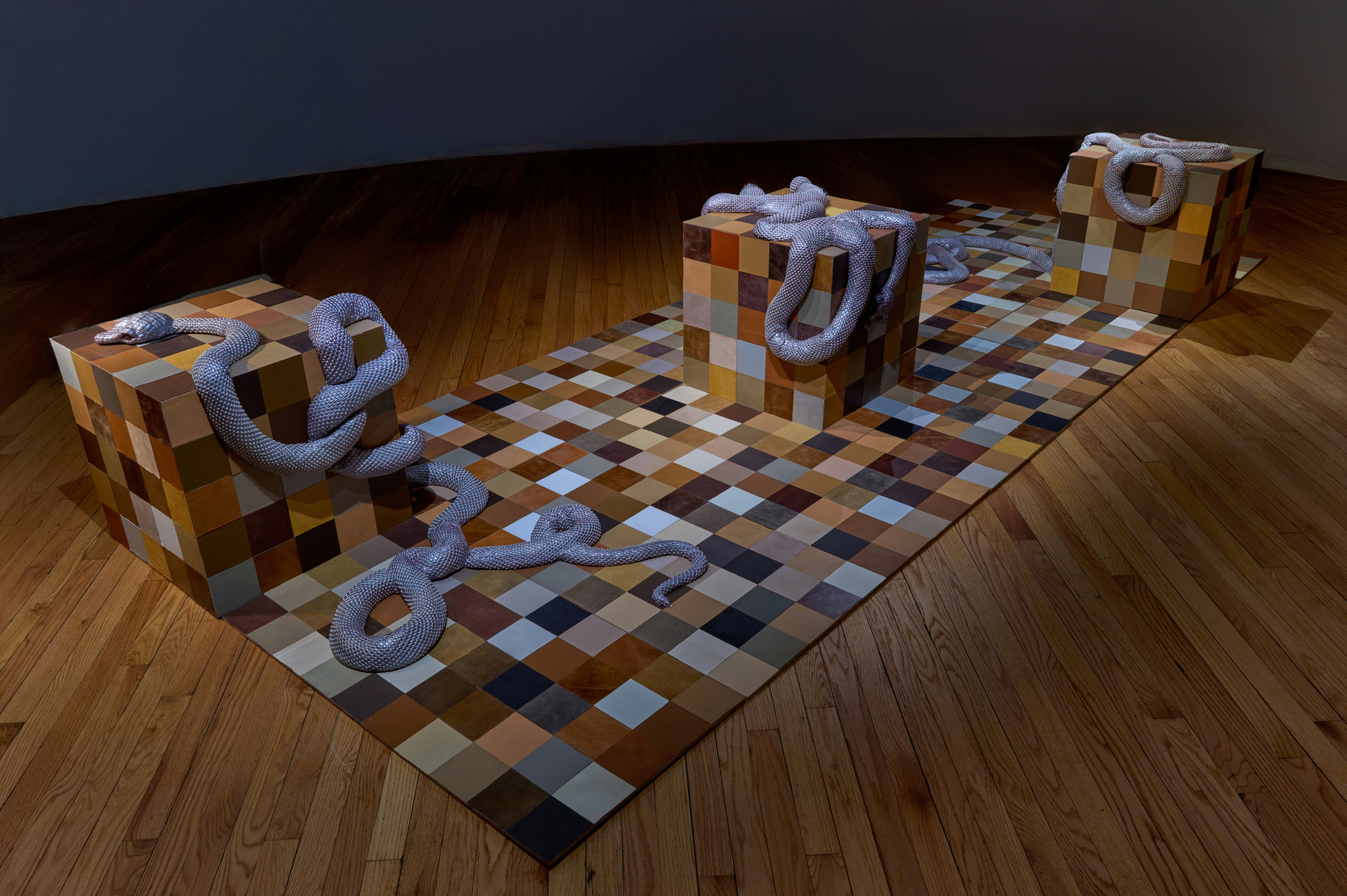 Serpents 2024 mixed media installation